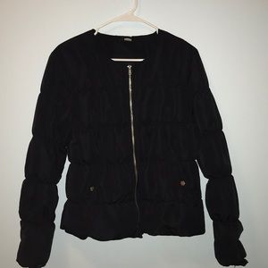h&m divided dark navy blue puffer jacket